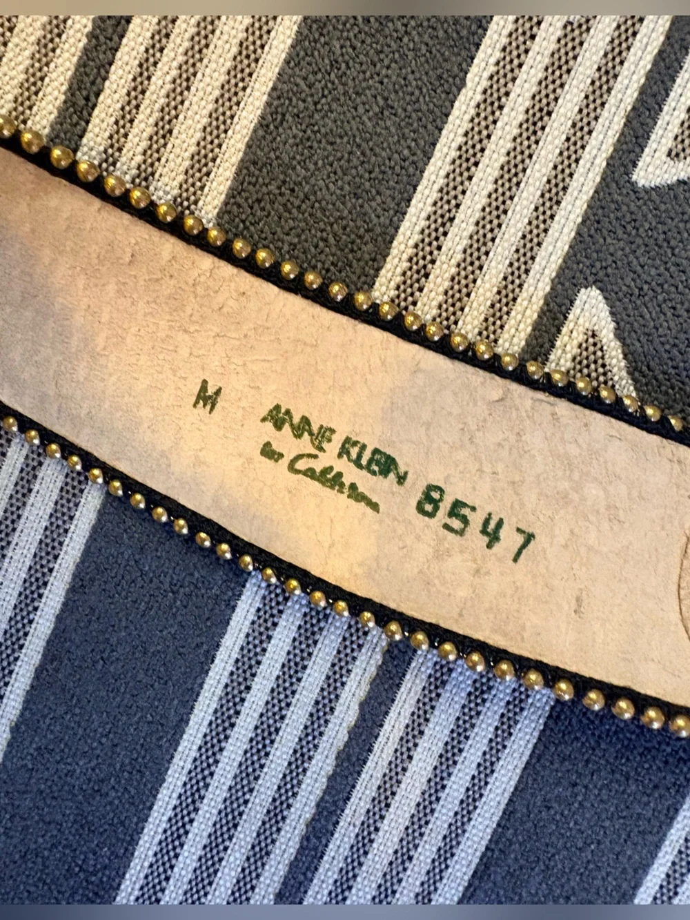VTG Anne Klein Teal Blue Green Suede Belt Size M